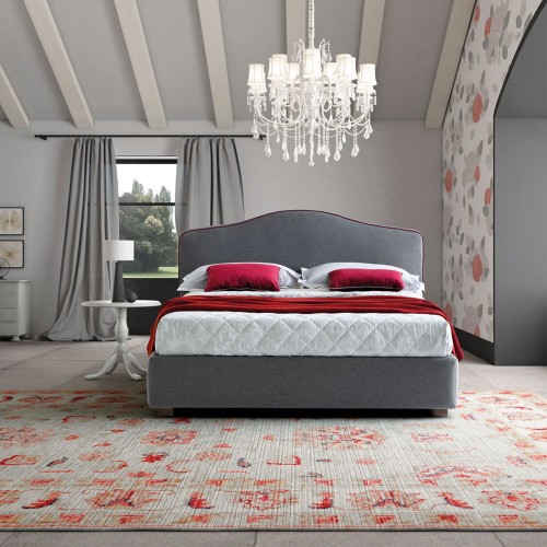 Pat matrimonial cu tapiterie Le Comfort, Rosa